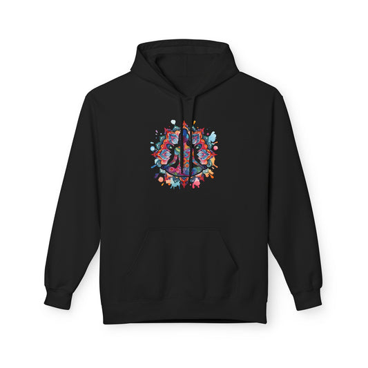 Meditate in Watercolor Fleece Hoodie, XS-5X, 2 colors