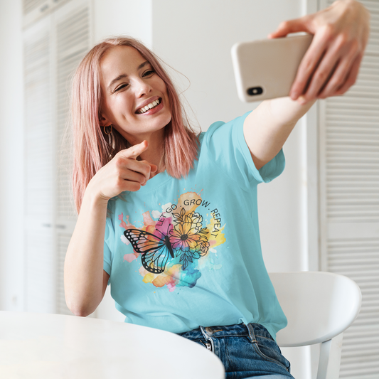 Let Go, Grow, Repeat T-Shirt, XS-5X, 9 colors